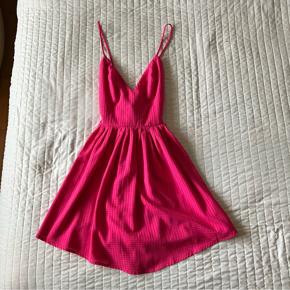 Vibrant Pink Flowy mini Dress